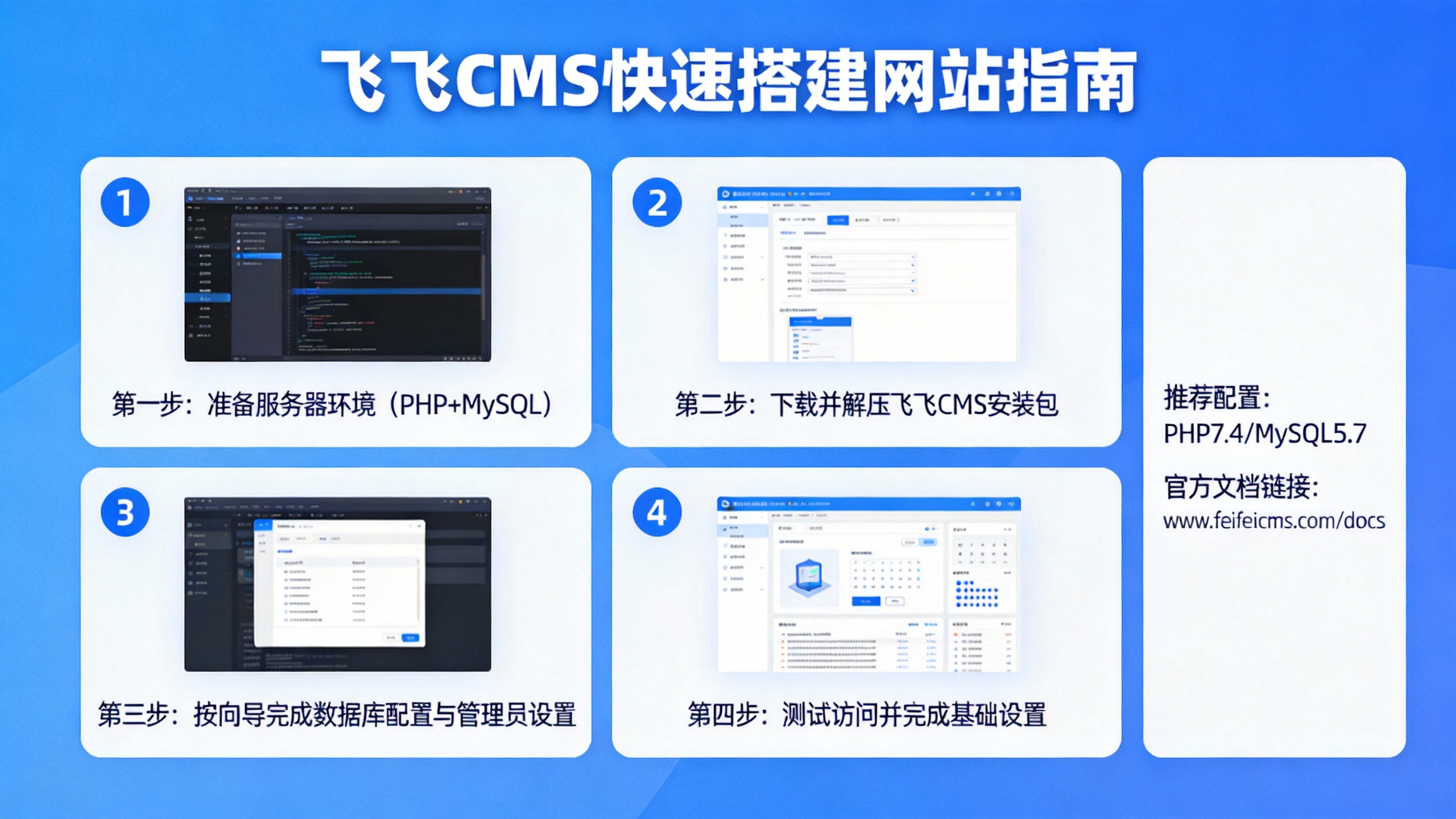 飞飞CMS如何快速搭建网站