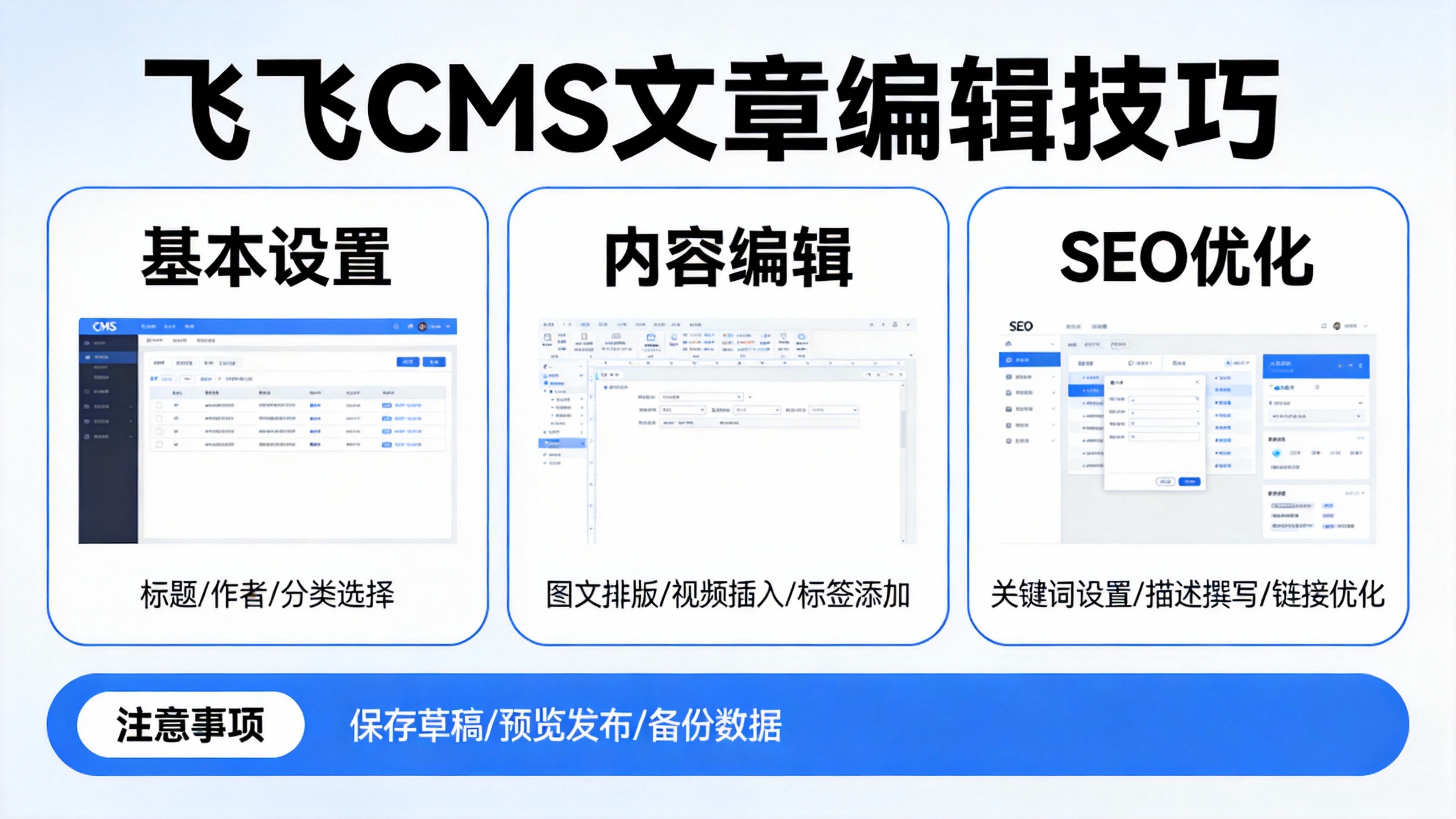 飞飞CMS文章编辑技巧