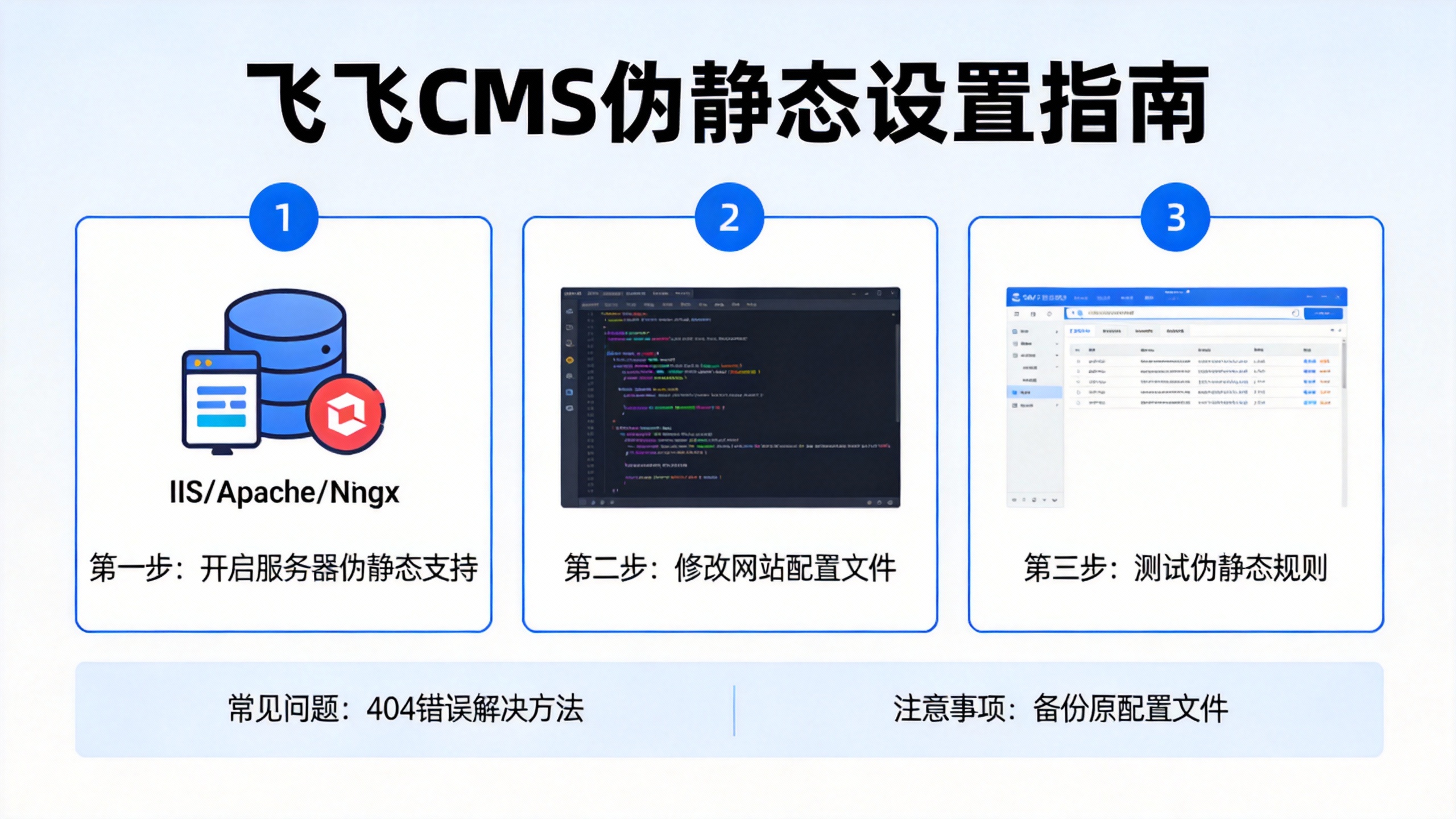 飞飞CMS伪静态设置指南